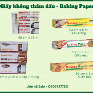 Giấy nến - Giấy không thấm dầu nướng bánh